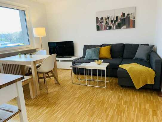 Möbliertes 2-Raum-Apartment mit toller Dachterrasse in Duisburg-Neudorf (frisch renoviert)