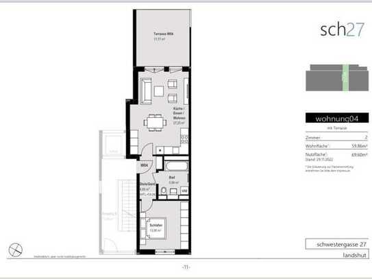 2 Zimmer Wohnung im EG (mit Einbauküche zur Ablöse)