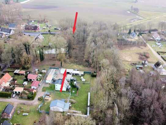 Nähe Greifswalder Bodden in Rappenhagen (Kemnitz) angrenzend an Bebauung bei Greifswald