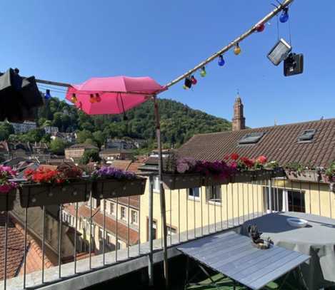 Vollständig renovierte 2-Zimmer-Wohnung/WG mit Balkon und Einbauküche in Heidelberg
