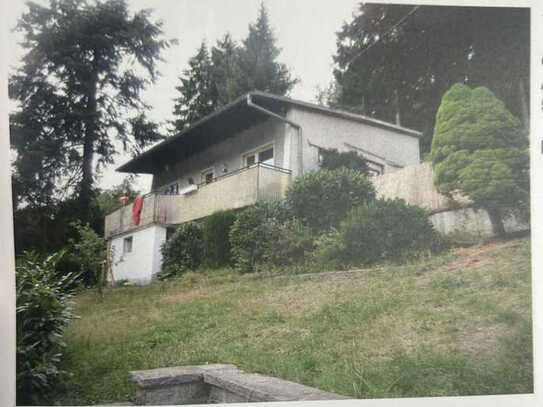 Eingeschossiges Einfamilienwohnhaus mit überdachter Terrasse (Hauseingang)...