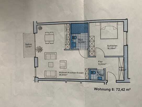 Schöne 2-Zimmer-Whg in Senioren-Residenz mit gehobener Innenausstattung mit Balkon in Ratheim