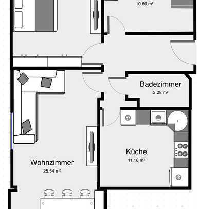 Attraktive, modernisierte 3-Zimmer-Erdgeschosswohnung in Bonn-Bad Godesberg (Ortsteil Lannesdorf)