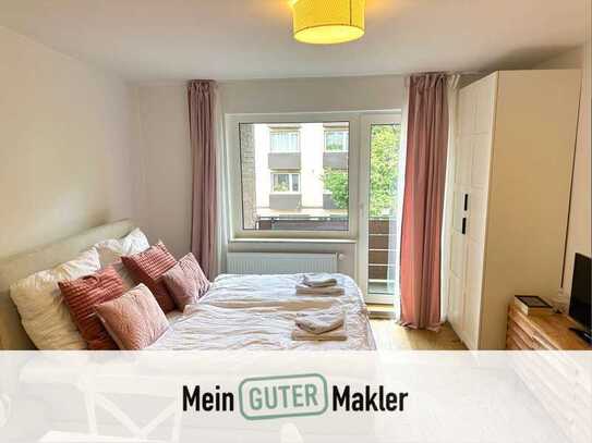 All-Inclusive-Warmmiete: Möblierte 1-Zimmer-Wohnung mit sonnigem Balkon in der Neustadt