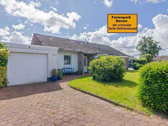 Bungalow-Hälfte mit Garage im Ferienpark Berum zu vermieten!