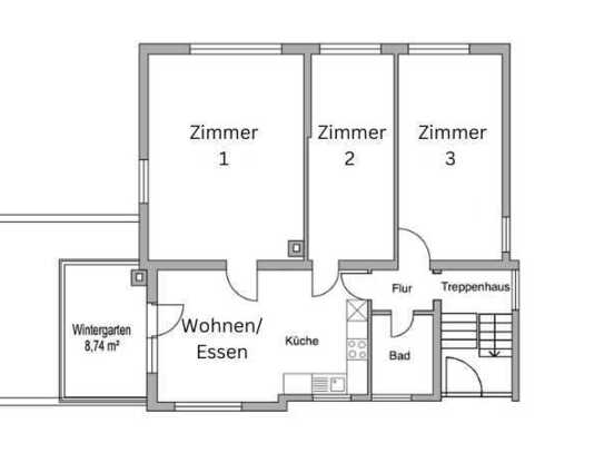 4-Zimmer-Wohnung mit beheizten Wintergarten in Leutenbach