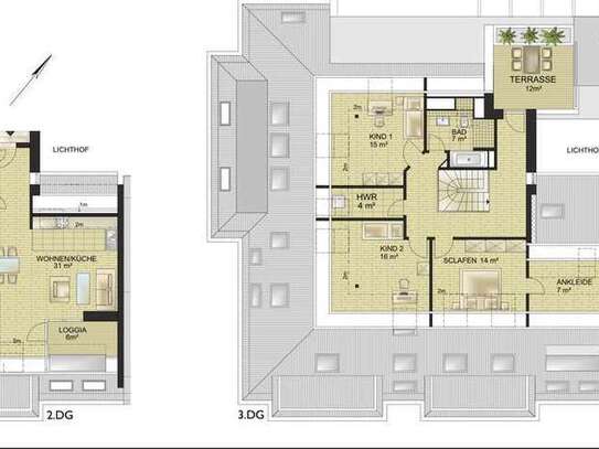 Neuwertige 5-Zimmer-Maisonette-Wohnung mit Balkon und EBK in Leipzig