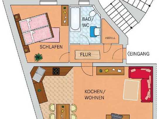 moderne 2-Zimmer-Wohnung in Dresden Neustadt mit Aufzug