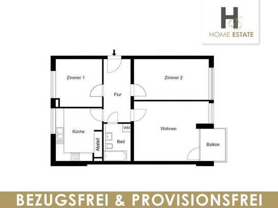 Bezugsfreie 3 Zimmer mit Balkon & Provisionsfrei