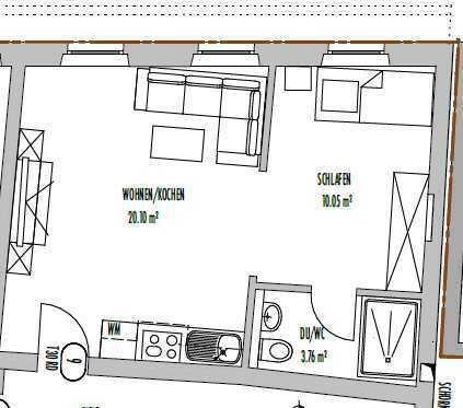 Moderne 1 Zimmer Wohnung in Seckenheimer Bestlage