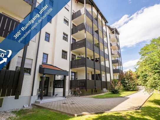 Interessant aufgeteilte 2-Zimmer-Wohnung in Passau-Grubweg/Falkenhof mit Wannenbad und Balkon