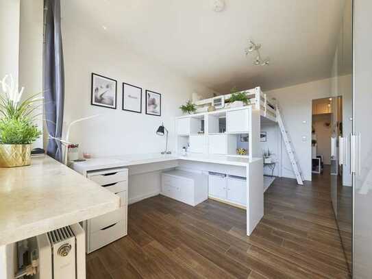 1-Zimmer Single-Apartment mit Balkon, möbliert, in zentraler Lage in Stuttgart West