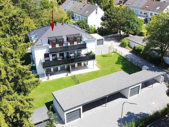 Neubau-2-Zimmer-Dachgeschosswohnung mit Südwest-Balkon und Carportstellplatz