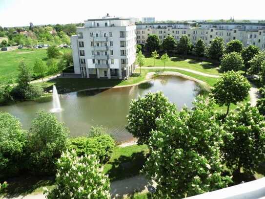 Kleine Wohnung mit Blick auf Schönefelder Teich, gepflegte Wohnanlage