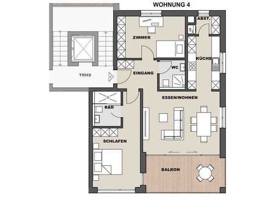 WHG 4 3-Zimmer ca. 83 m² Neubauprojekt Haus Seeblick