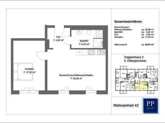 PRIME LIVING - 2 Zimmer Wohnung im 3.OG mit Aufzug im PRIME PARK