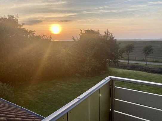 Ferienwohnung am Deich mit Nordseeblick