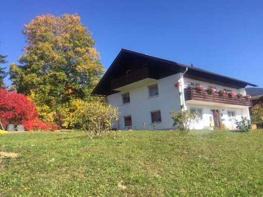 Sonnige, ruhige 3,5 Zi Wohnung mit Garten, Traum Blick z. Gr. Arber