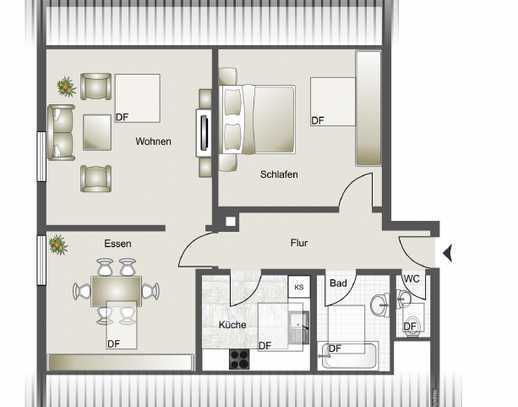 Freundliche und gepflegte 3-Zimmer-Dachgeschosswohnung in Mainhardt