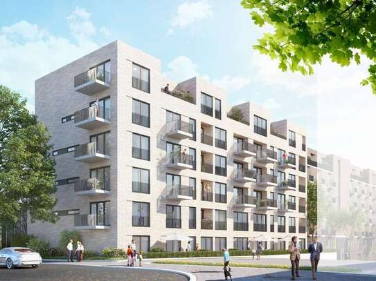 Neubau-Erstbezug - 3-Zimmerwohnung mit Einbauküche und Balkon am zukünftigen Gleisbogenpark