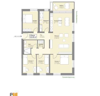 5 - Raum - Wohnung im Neubau Lutherstraße