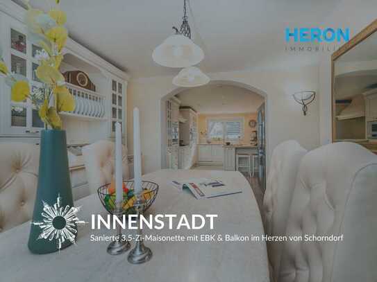 INNENSTADT – Sanierte 3,5-Zi-Maisonette mit EBK, Balkon & Stellplatz im Herzen von Schorndorf