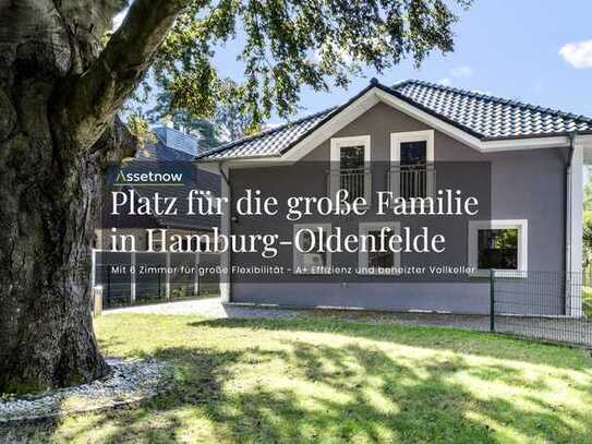 Energieeffizientes Einfamilienhaus mit 6 Zimmer, beheiztem Vollkeller und Süd-Terrasse in Oldenfelde