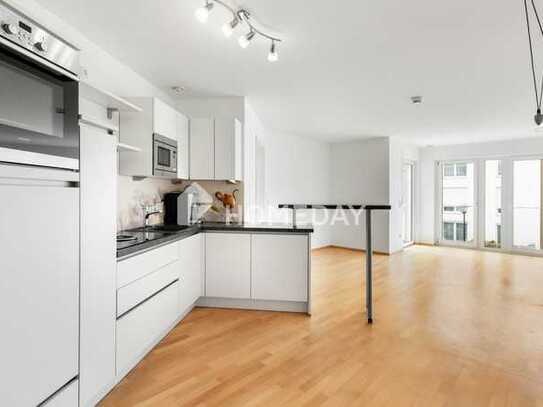 Gut ausgestattete, energieeffiziente Etagenwohnung mit Südwest-Terrasse und TG-Stellplatz