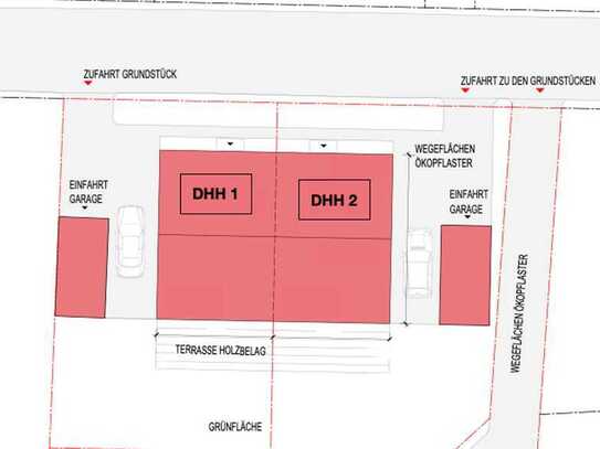 Baugrundstücke für eine Doppelhaushälfte