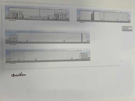 Im Bau befindliche ca. 6000 qm große Lagerhalle mit Büro in zentraler Lage von Emmerich am Rhein