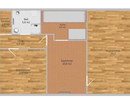 Ruhige, charmante, frisch renovierte 3-Zimmer-Wohnung im Zentrum von Triftern