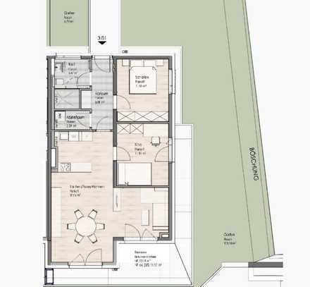 Neubau: 3,5-Zimmer-Erdgeschosswohnung mit hochwertiger Einbauküche in Bad Reichenhall