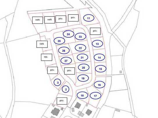 Zu verkaufen: Grundstücke zur Wohnbebauung im Neubaugebiet "Brunnwiese II" in Stettfeld