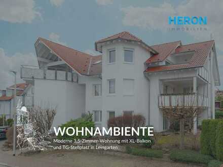 WOHNAMBIENTE in Leingarten - Moderne 3,5-Zimmer-Wohnung mit XL-Balkon und TG-Stellplatz