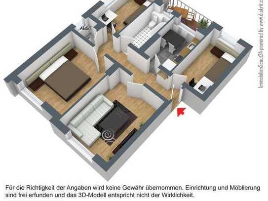 4 Zimmer Wohnung mit Balkon - direkt neben der Kleingartenanlage (HK13-1L)