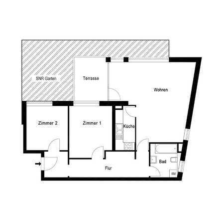 Bezugsfreie 3 Zimmerwohnung mit Terrasse & Garten & Provisionsfrei