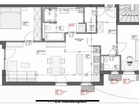 3-Zimmer-EG-Wohnung mit Einbauküche / Terrasse / Garten / Kellerabteil / Außenstellplatz / 2023