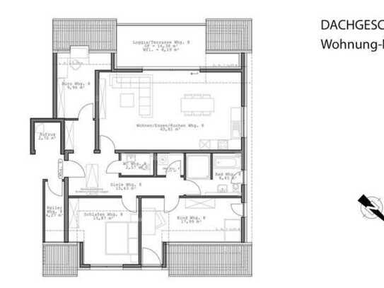 Neubau - Exklusive 4-Zimmer-Wohnung mit Dachterrasse & 2 Außenstellplätzen