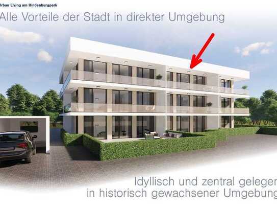 Erstbezug: Geschmackvolle 2-Zimmer-Wohnung in bester Lage im Neubau mit Balkon und Einbauküche