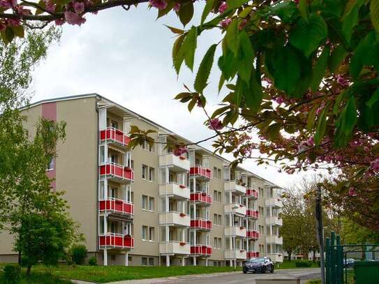 3-Raum-Wohnung mit Einbauküche im Grünen mit tollem Ausblick vom Balkon!