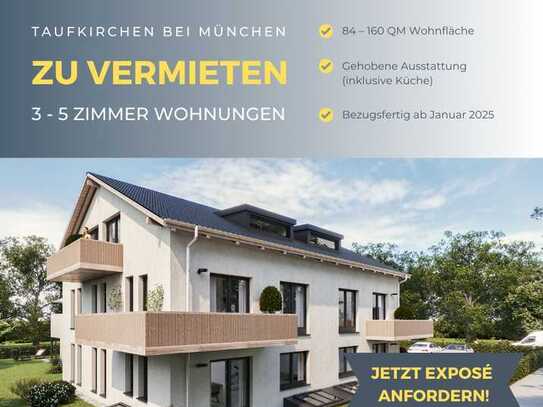 Erstbezug mit Balkon und Einbauküche: Exklusive 3-Zimmer-Wohnung mit geh. Innenausstattung