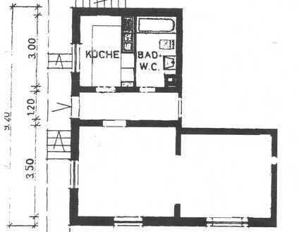 Zentrale 2-Zimmer-Wohnung mit Terrasse, Garten und Einbauküche in Tübingen