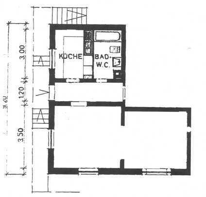 Zentrale 2-Zimmer-Wohnung mit Terrasse, Garten und Einbauküche in Tübingen