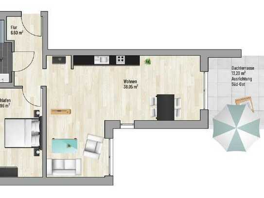 Erstbezug: Geschmackvolle 2-Raum-Wohnung mit gehobener Innenausstattung in Solingen