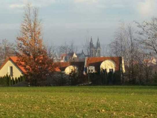 Baugrundstück - Blick auf Meißen & Dom