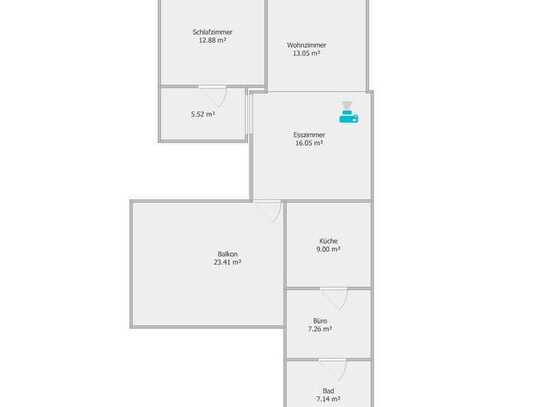 2,5 Zimmer Wohnung mit Balkon und Einbauküche in Bürstadt