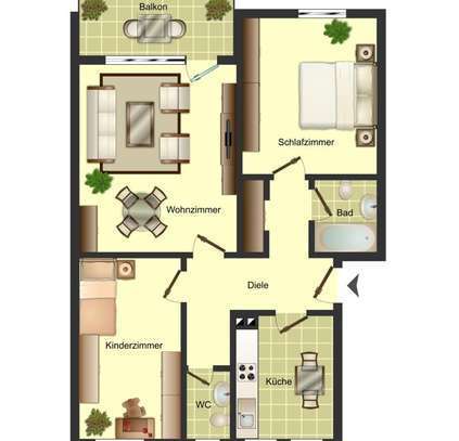 2-Zimmer-Wohnung in Bergkamen Weddinghofen ab Januar zu vermieten