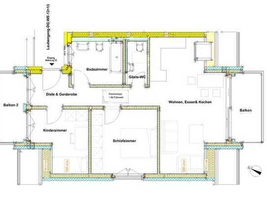 Exclusive 3-Zimmer-Dachgeschoßwohnung mit 2 Balkonen und zusätzlichen Spitzboden