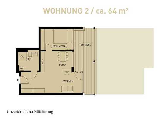 2,5 Zimmer-Erdgeschosswohnung mit Gartennutzung