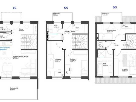 Exklusives 4,5-Zimmer-Reihenhaus mit gehobener Innenausstattung und EBK in Leipzig Seehausen